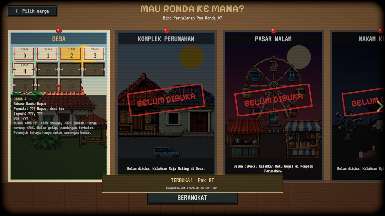 Pilih lokasi dan Siaga